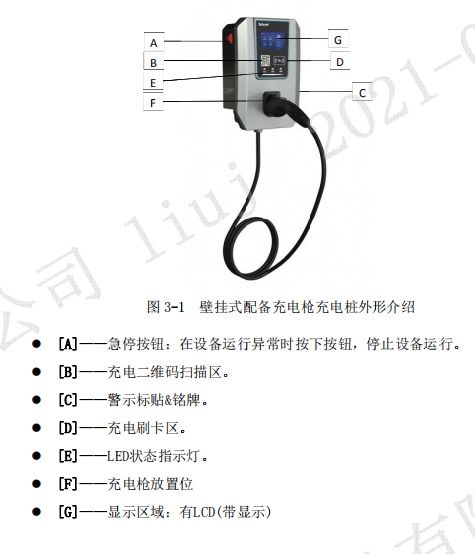 安科瑞AC007D-LCD分布式交流充電樁 為新能源汽車行業賦能